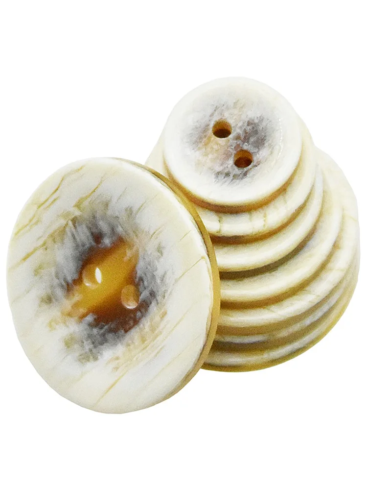 Imitando Nacre-Botões de Resina para Costura Camisa Casacos e Vestuário, Perolado, Terno, Artesanal, 2 Furos, 15mm-28mm, 10PCs, 30PCs