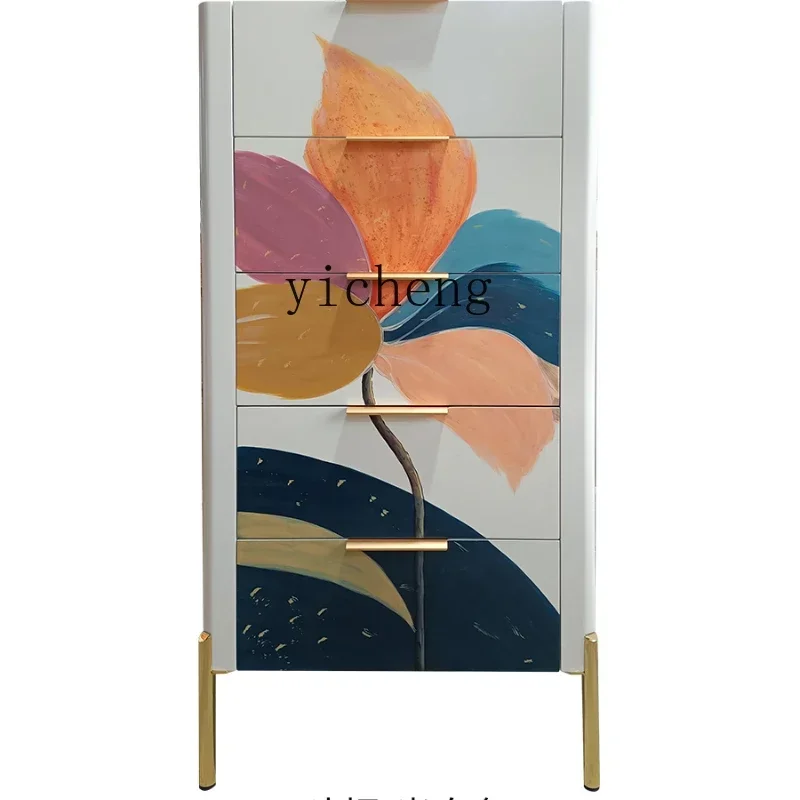 

light luxury bedroom chest of drawers storage cabinet living room entry solid wood entrance drawer cabinet modern