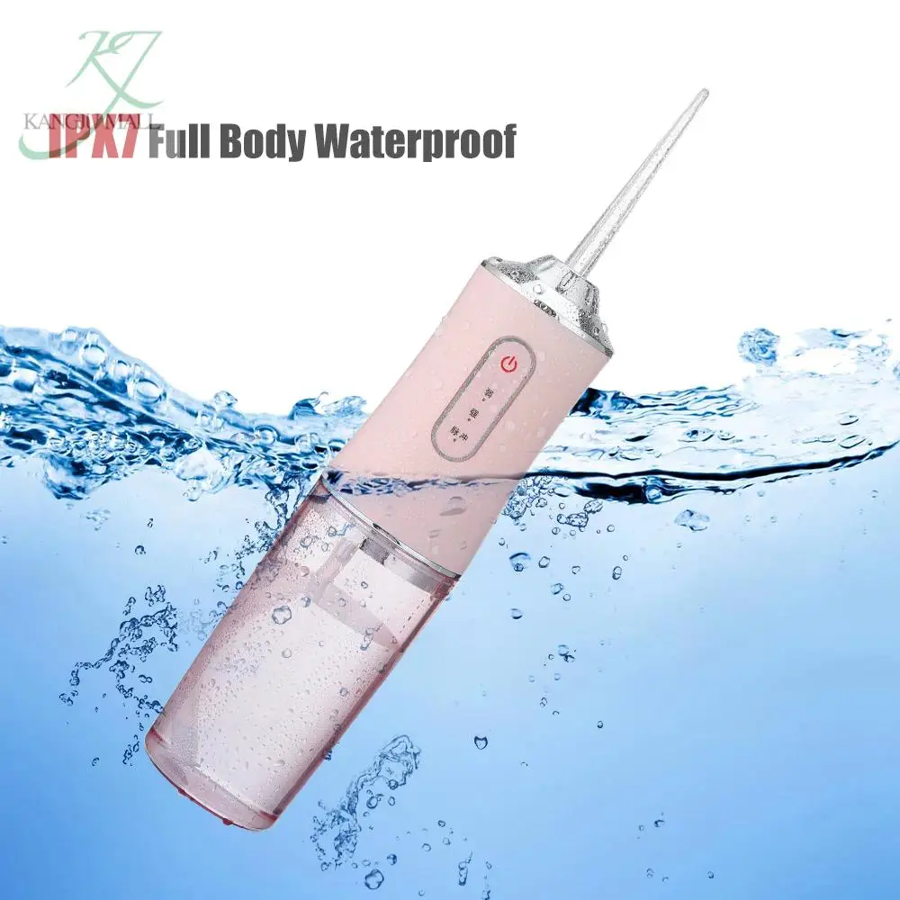 Oral Irrigator Portable Dental Water Flosser Usb Rechargeable Water Jet Floss Tooth Pick 4 Jet Tip 220ml 3 Modes Ipx7 1400rpm