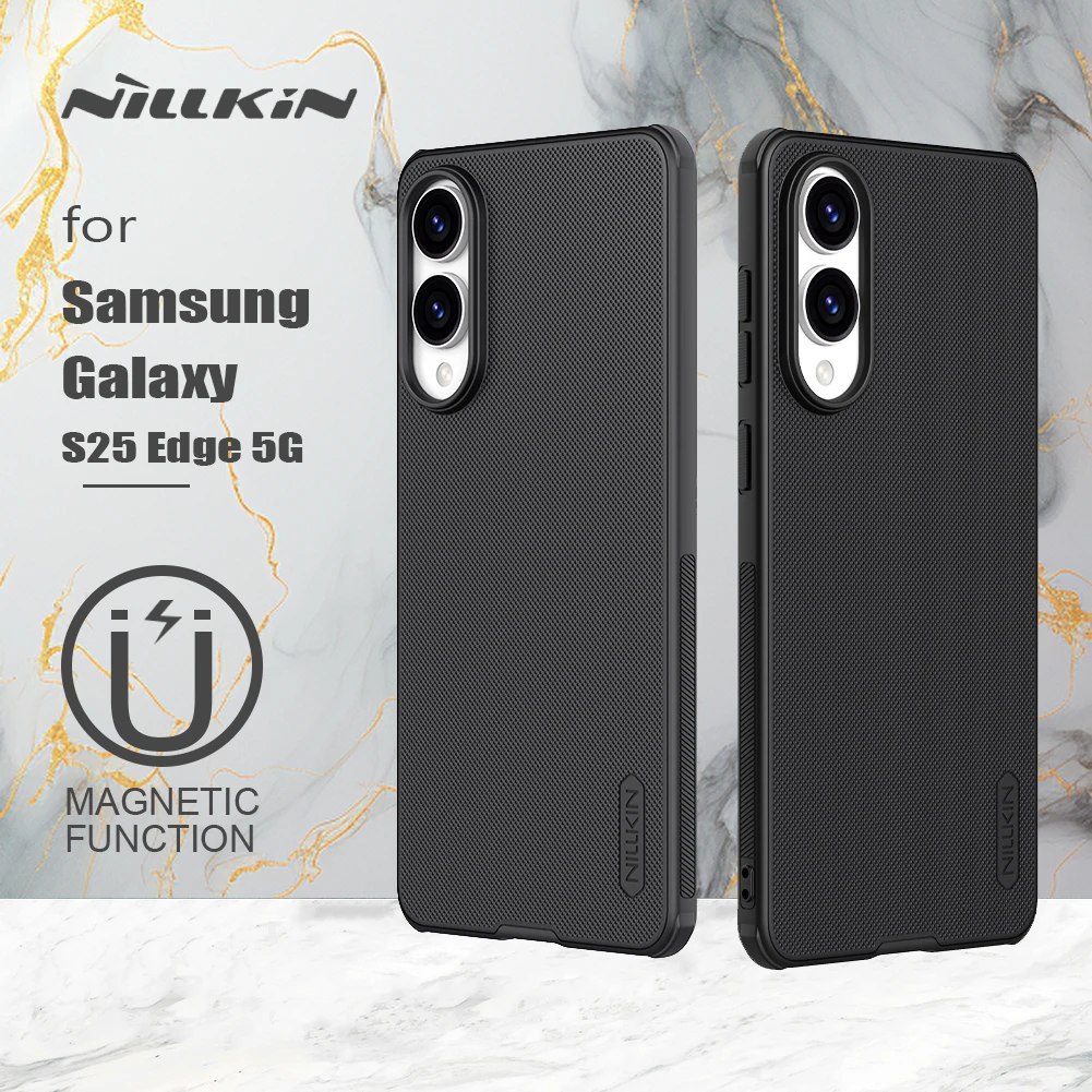 

Чехол Nillkin для Samsung Galaxy S25 Edge 5G Super Frosted Shield Pro, магнитный ультратонкий чехол Magsafe с мягким краем