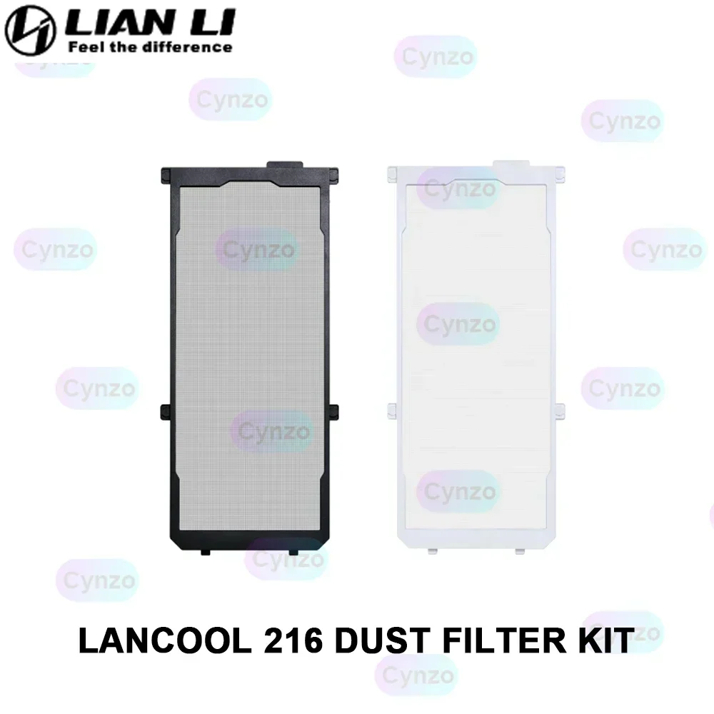 LIAN LI LAN216-2X/2W Filtro magnetico ad alta densità per pannello a rete anteriore LANCOOL 216, rete antipolvere per telaio custodia PC, accessori