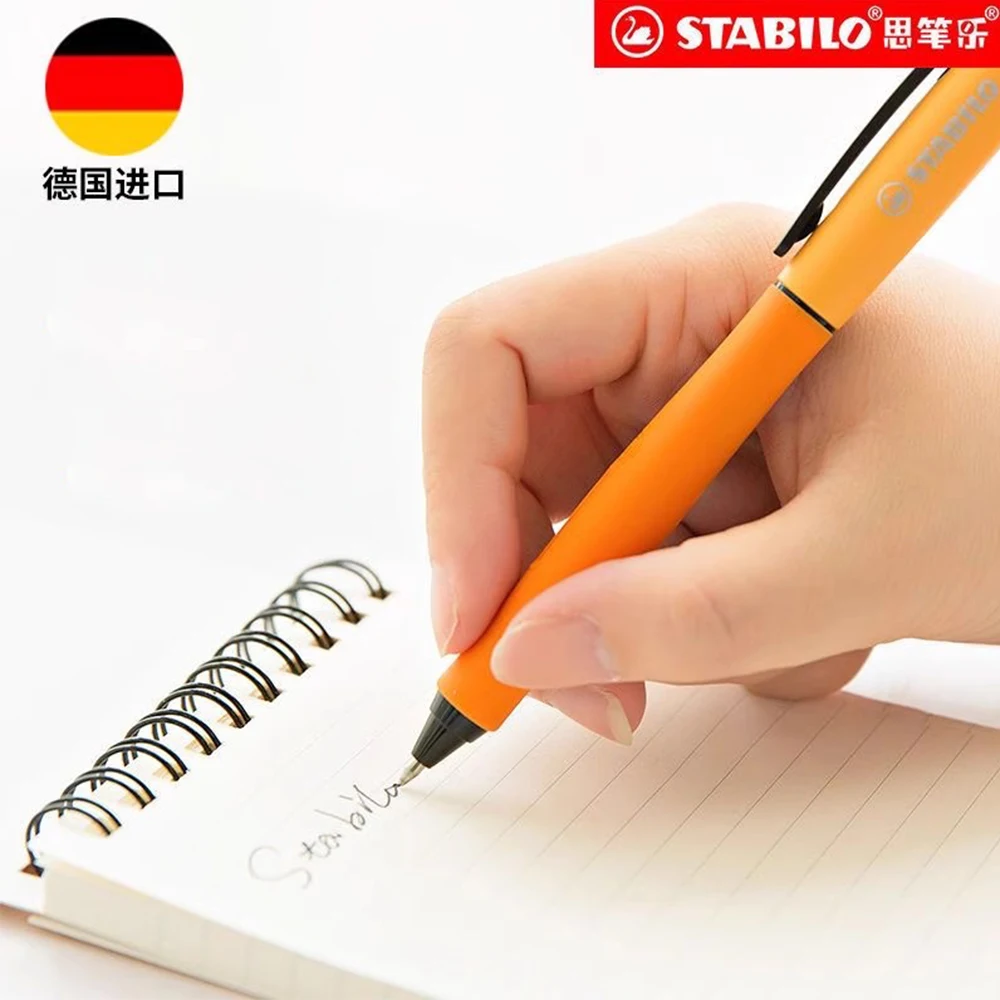 1pcs German Stabilo Press Gel Pen 0.5mm Large Capacity Quick-drying Ink Bullet Black Pen School Stationery Art Supplies