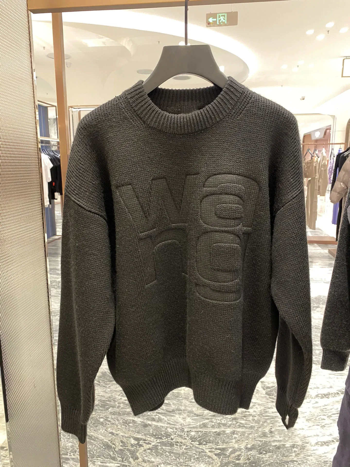 

xanderbird Autumn Winter New Sle round Ne Knitted Sweater Top Loose Fit Overhead Letter King aphic Long Sve Crew ...