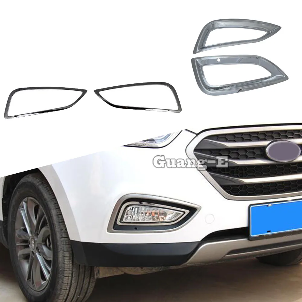 

ABS Car Front Fog Light Cover For Hyundai IX35 2010 2011 2012 2013 2014 2015-2017 Decoration Trim Eyebrow Exterior Accessories