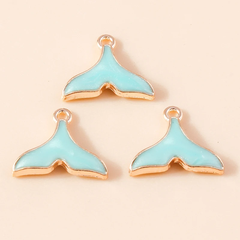 Leslie 10 teile/los Emaille Marine Leben Nette Fischschwanz Meerjungfrau Charms Anhänger für Halskette Ohrringe DIY Schmuck Machen Zubehör – Detail 25