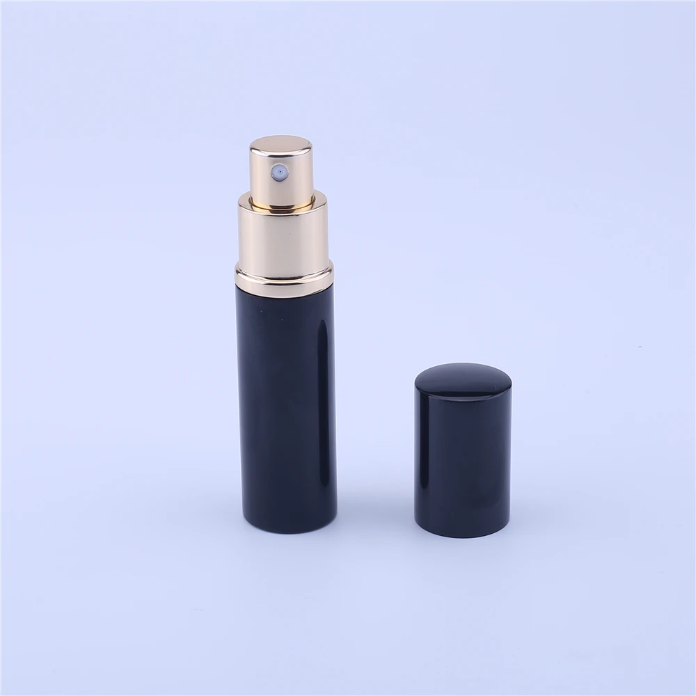 

10 шт., 3 мл, 5 мл, 10 мл, черный переносной многоразовый распылитель, флакон для духов для путешествий, пустой маленький распылитель, нетоксичный и безопасный