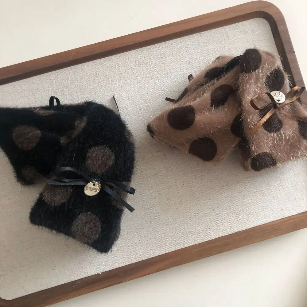 

Korean Style Polka Dot Knot Hair Claws Sweet Style Large Size Shark Clip Simple Design Ponytail Hair Clip Versatile Styling