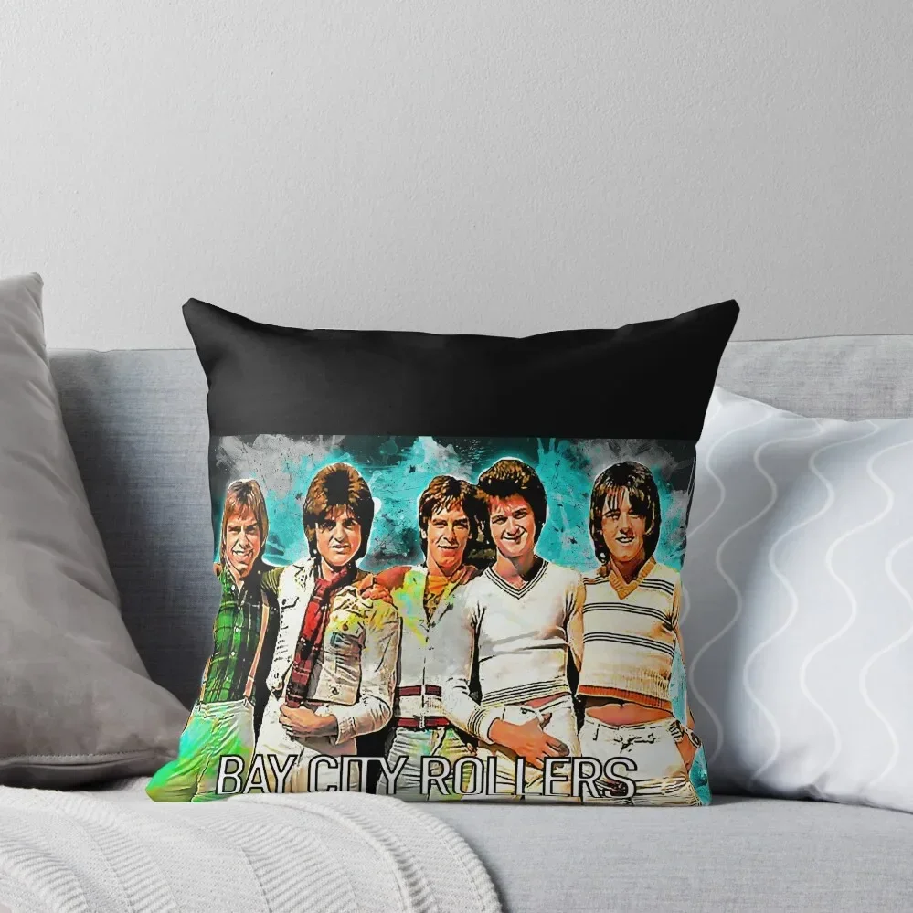 

Bay City Rollers Watercolor Tee Throw Pillow Decorative Pillow Covers For Sofa luxury sofa pillows pillow