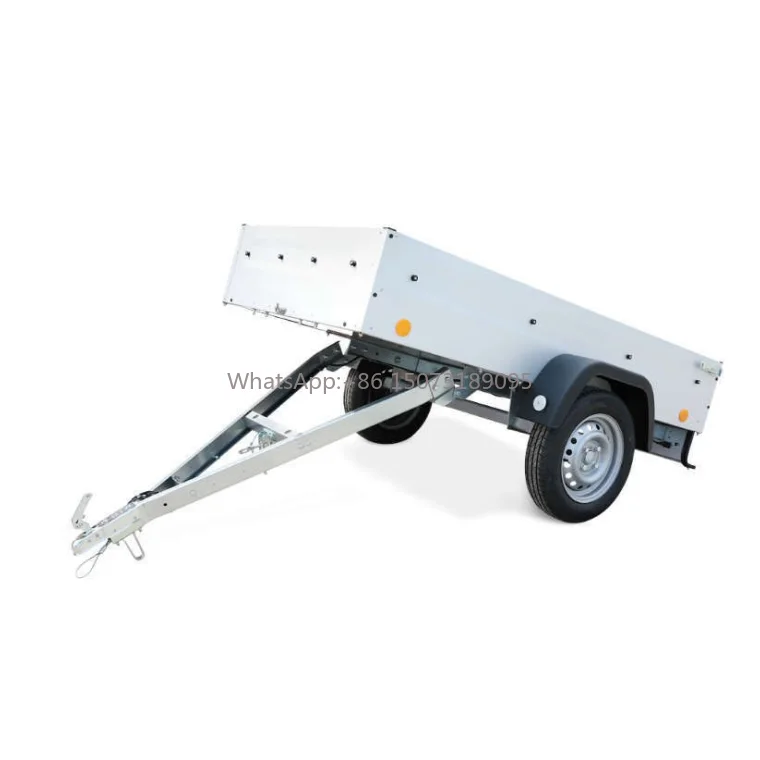 

Tilting Single Axle Box Trailer 750KG Load Capacity Cage Trailer Without Brake European Homeuse Trailer 2.1m*1.1m