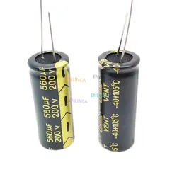 2pcs/lot 200v 560UF High Frequency Low ESR Aluminum Electrolytic Capacitor Size 18*45 20%