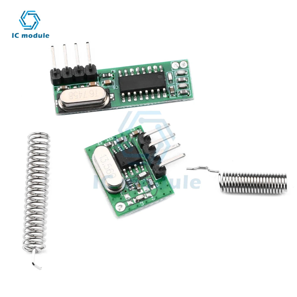 Módulo receptor y transmisor de RF superheterodino, 433 Mhz, 433 Mhz, controles remotos para Arduino, módulo inalámbrico, Kits de bricolaje