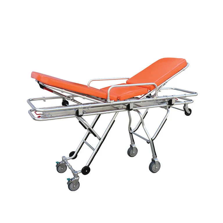 Emergency rescue stretcher trolley folding trolley multi-functional automatic stretcher trolley for ambulance