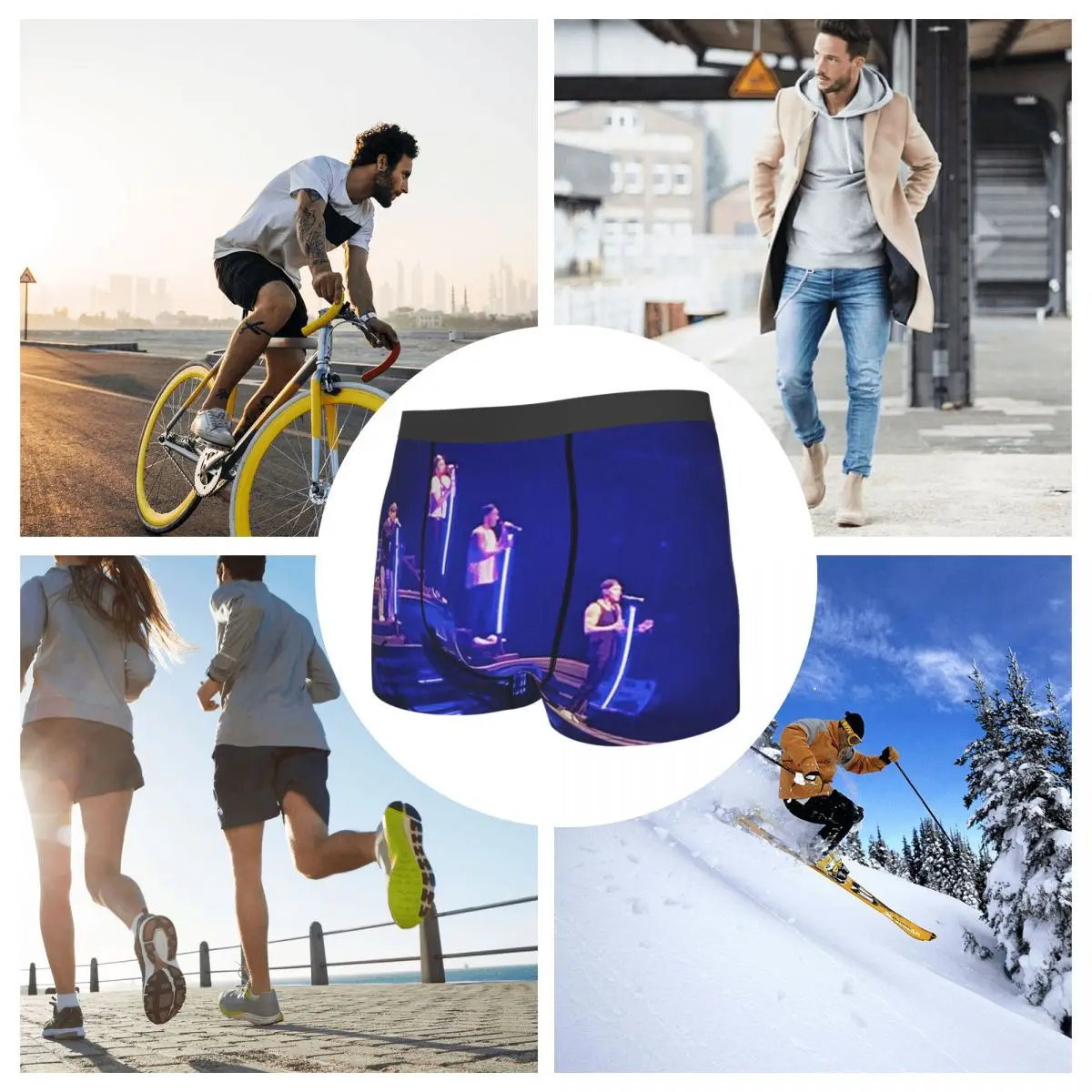 الملاكم السروال السراويل وقت كبير راش BTR الفرقة الموسيقى سراويل الرجال الملابس الداخلية الناعمة لهدايا أوم رجل صديقها