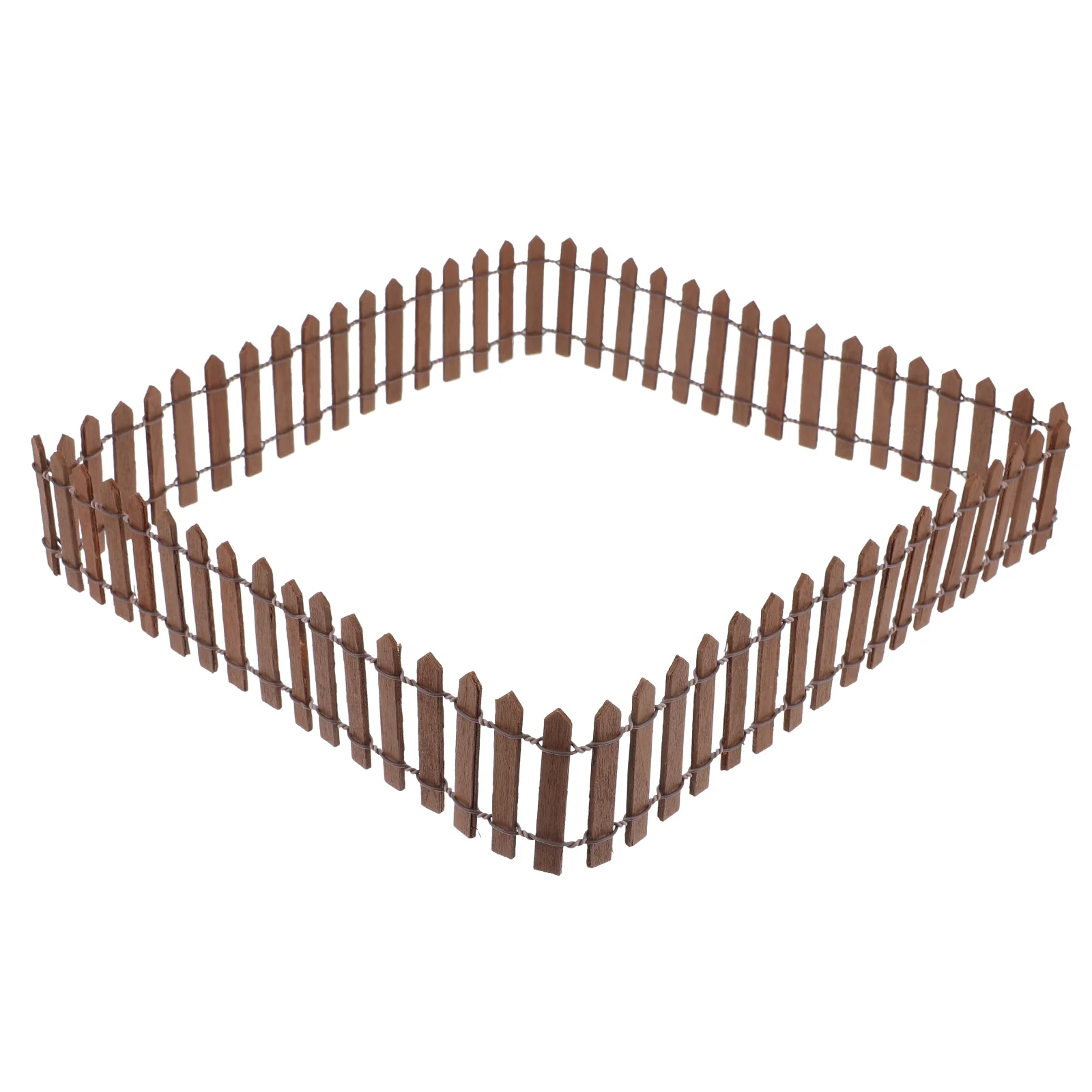 Fence Miniature Wooden Decor Flower Bed Model Landscape Decorative Outdoor Playset Decorate