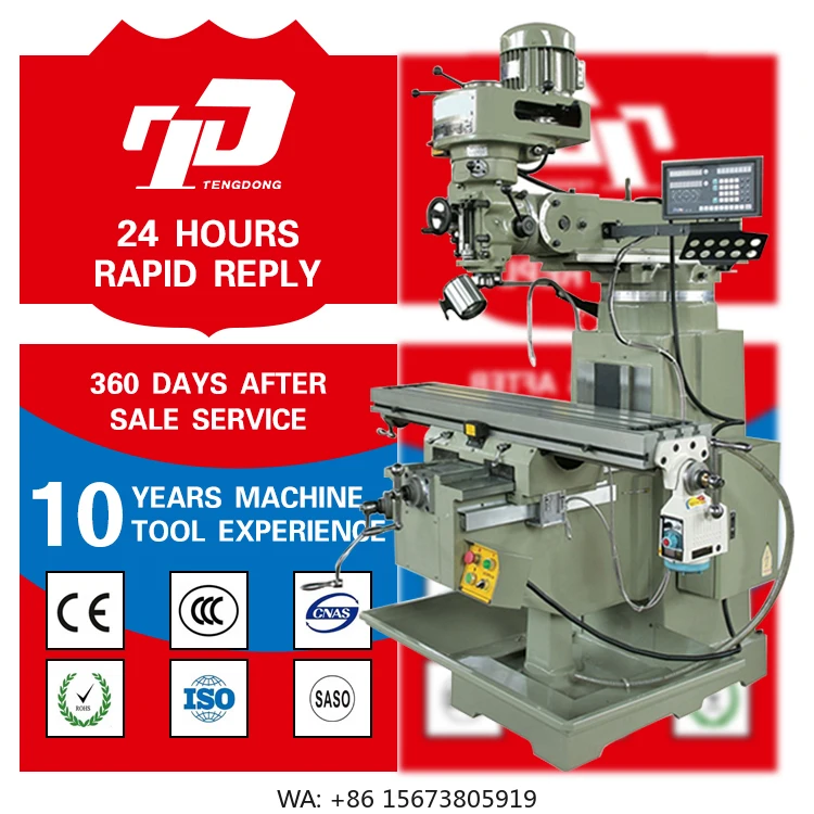Tengdong Factory Direct Sale Precise New Style Vertical X6325 Turret Radial Milling Machine H4 R8 Spindle Taper Multi-Voltage