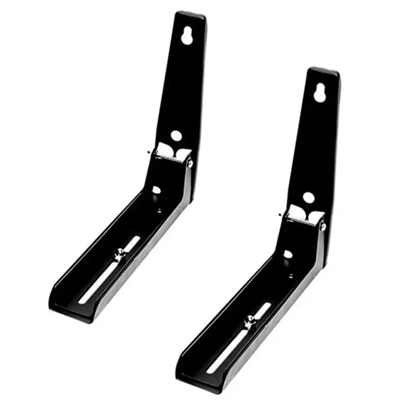 

ABBP-2Pcs Foldable Wall Mounted Microwave Shelf Brackets,Heavy Duty Stainless Steel Kitchen Organizer Rack Large Capacity