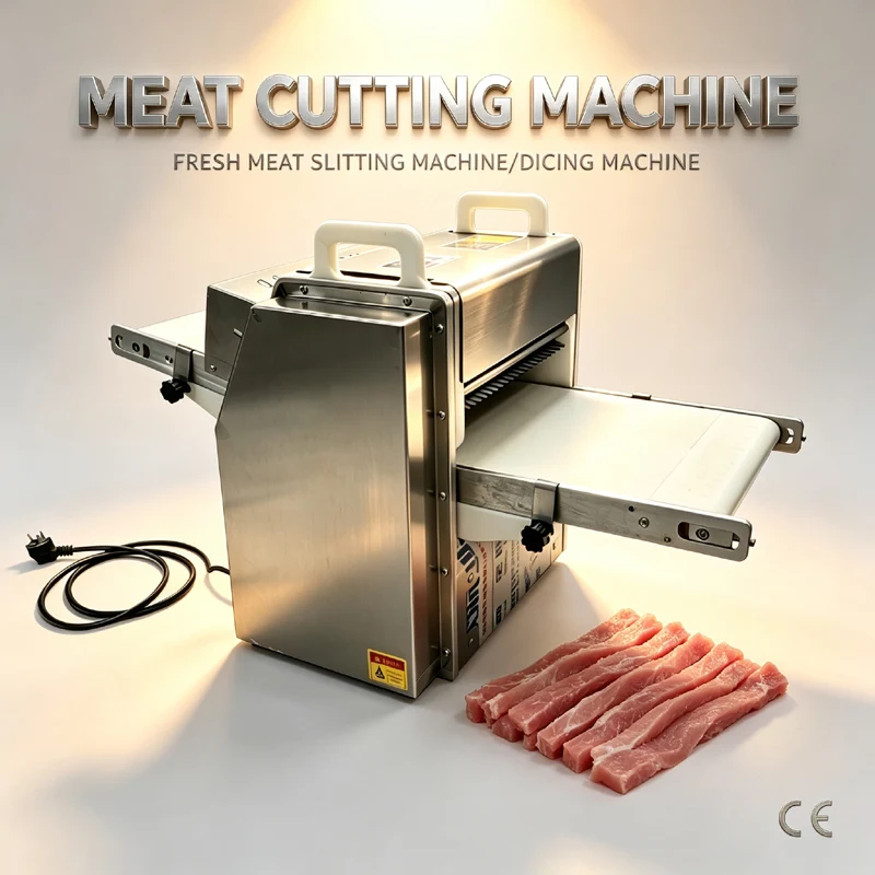 Canteen Restaurant Meat Dicing Machine Electric Meat Strip Slicer For Beef Chicken Fish Meat Cutting Machine