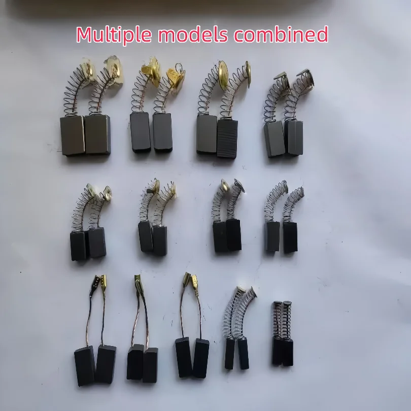50pcs Heavy-Duty Carbon Brush with Metal Bases- for drills, Sanders, Grinders