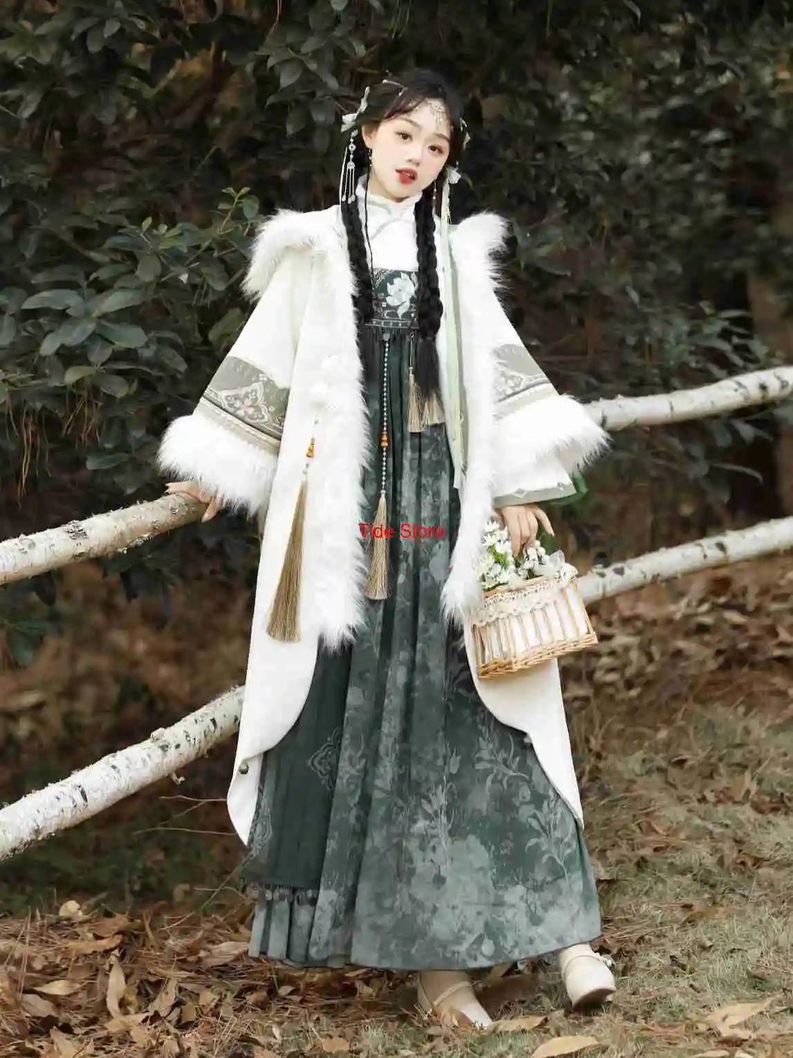 

Wushan Liulan Improved Hanfu Women's Ethnic Style New Chinese Style Dress Coat Strap Dress Han Elements Princess of Mongolia