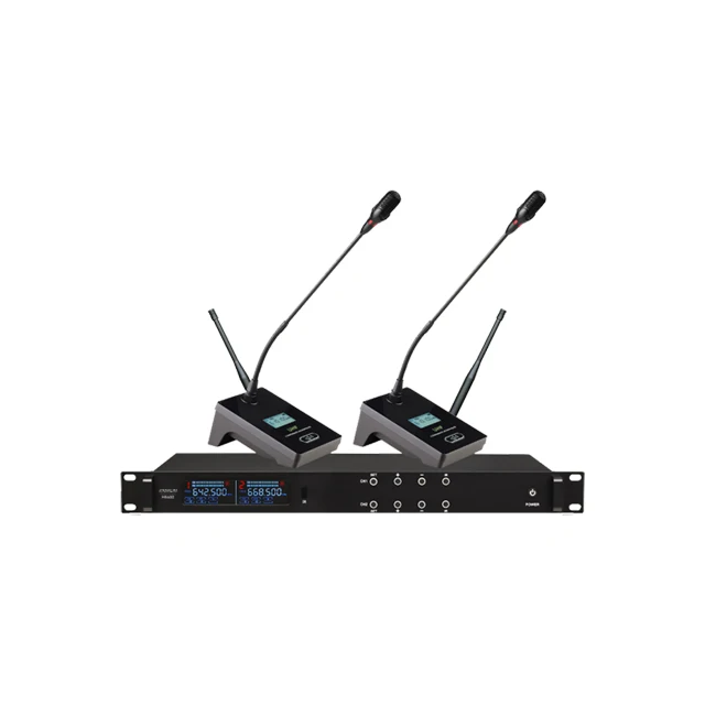 H8602 Professional One To Two Wireless Conference Microphone Gooseneck