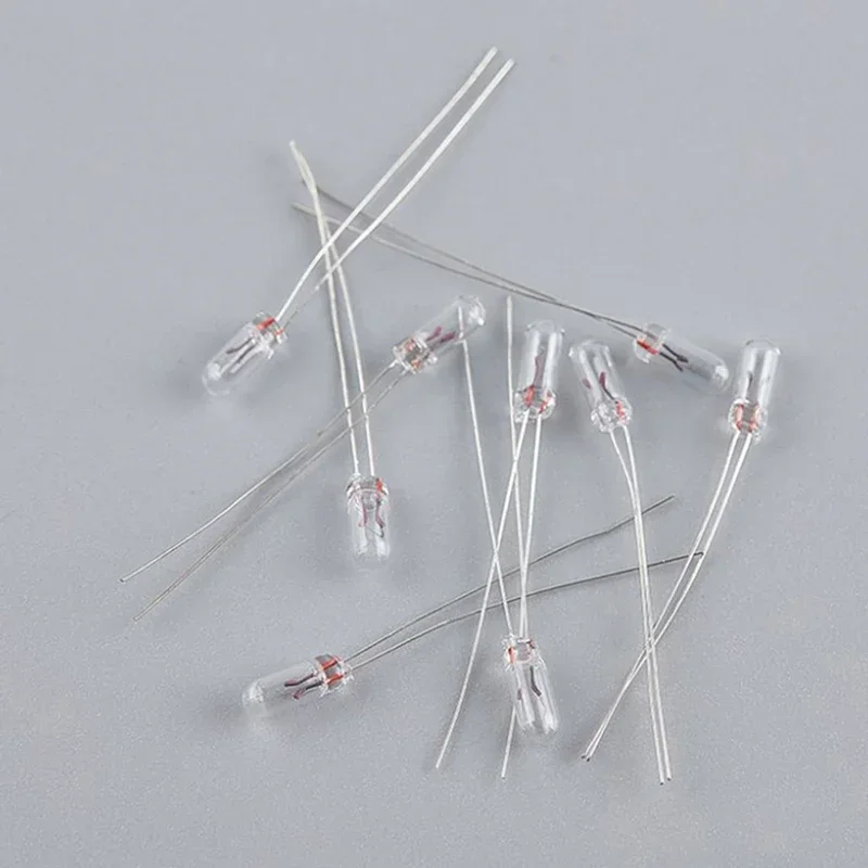 25PCS 5mm 4mm 3mm Clear 12V Mini Bulb of Wheat Rice Bulbs Switch Button Bulbs Indicator Bulb Tungsten Lamp Accessories