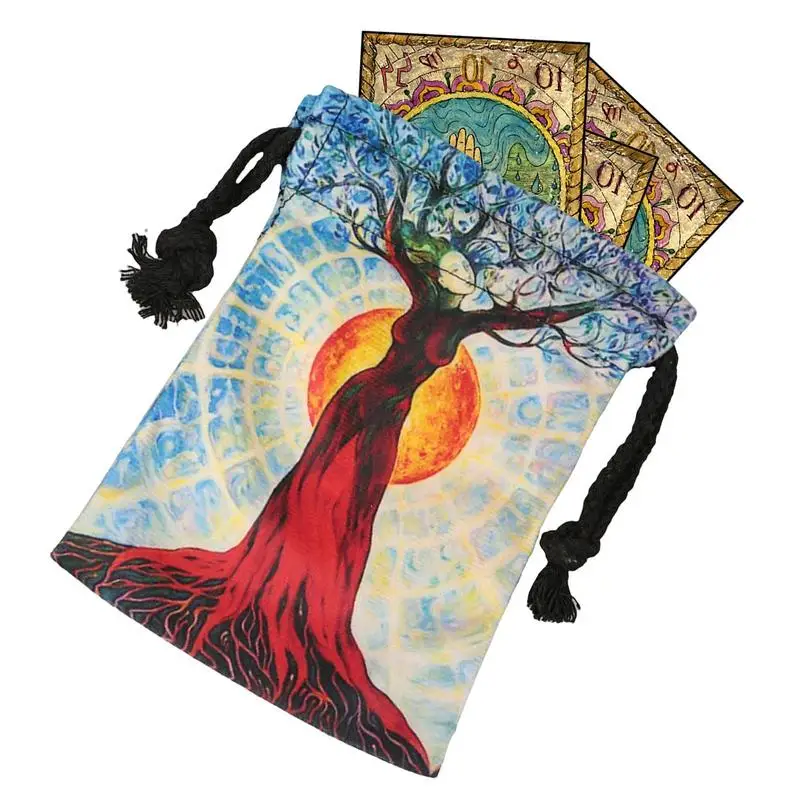 Tarot Dice Bag Drawstring Tarot Dice Bag Tarot Cards Fabric Bag Jewelry Pouch Tarot Card Storage Bag Tarot Bag With Digital