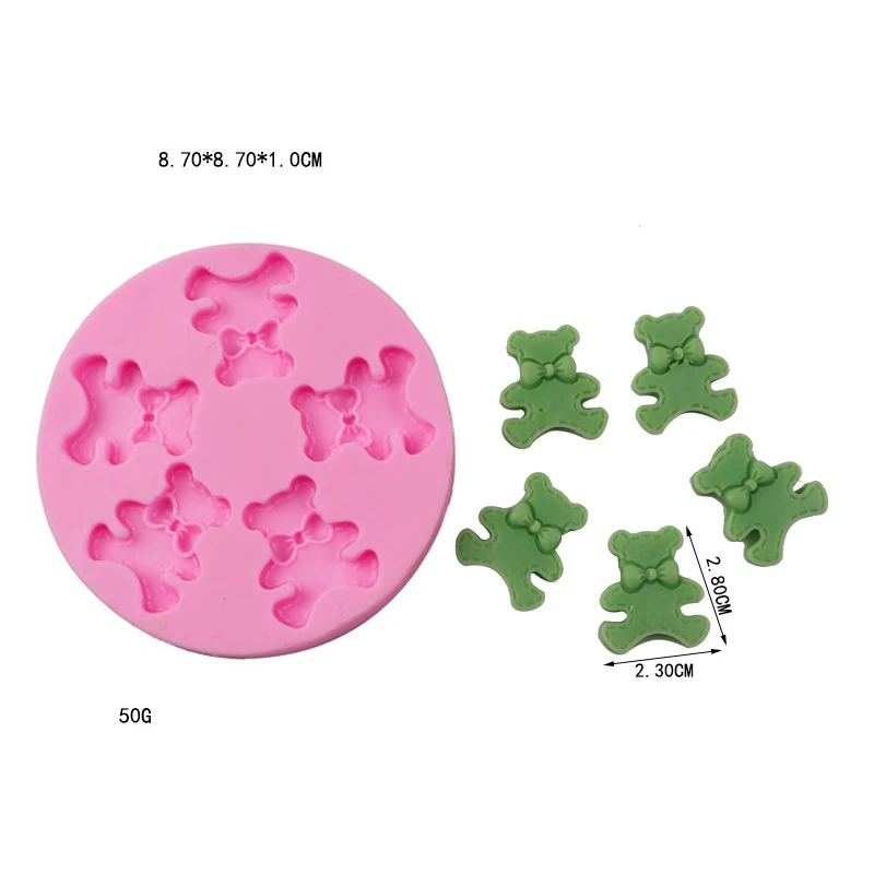 Bear Baby Cooking Tools Silicone Mold For Baking Fondant Pastry Bakery Sugar Of Cake Decorating Mug Eid Kitchen Accessories