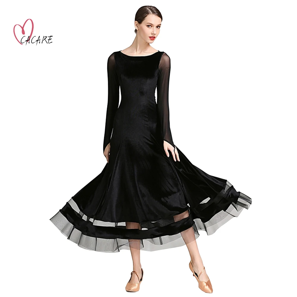 

Ballroom Dress 2023 Velvet Dance Wear Elegant Party Dresses for Women Stage Costume Urban Dance Festival Modern Dance Suit D1418