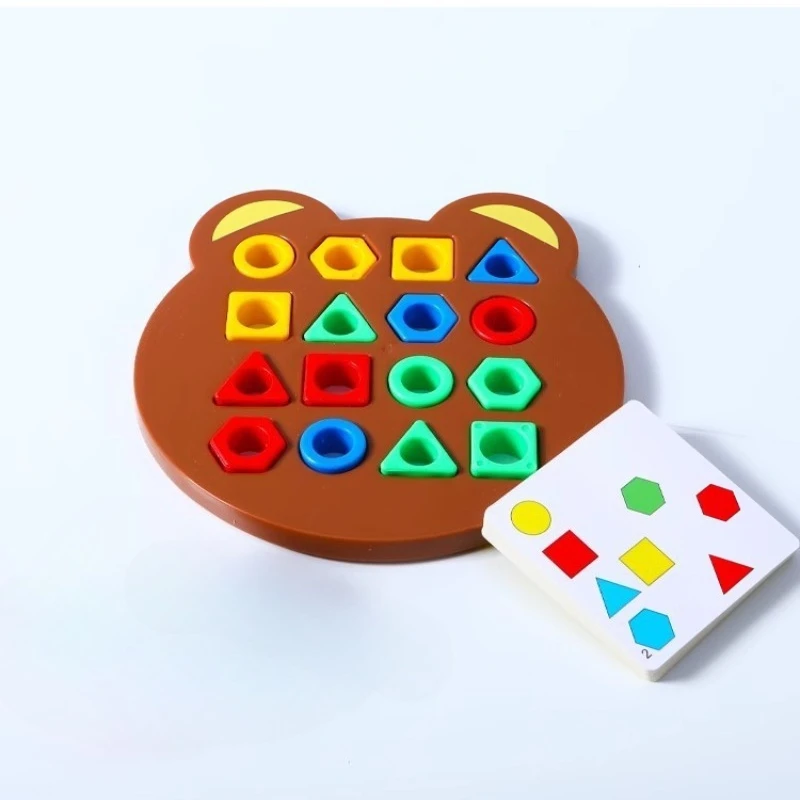 1 pièces Puzzles jouets forme couleur correspondant jeux de société casse-tête Puzzle jeu de logique géométrique cognitif correspondant Puzzles