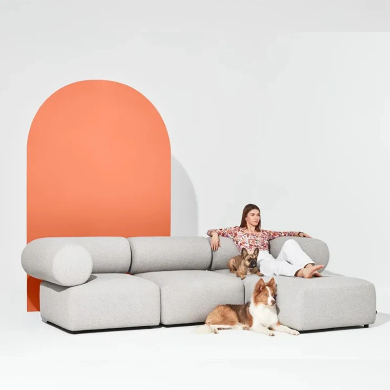 Italian Modern Customized Combination Modular Sectional Arm Sofa Set Home Hotel High Density Sponge Couch Living Room Furniture