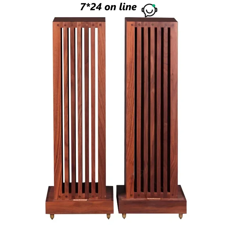 

S-014 WWT-3/5A Black Walnut Solid Wood Speaker Pod Speaker Holder Bookshelf Speaker Holder (1 Pair)
