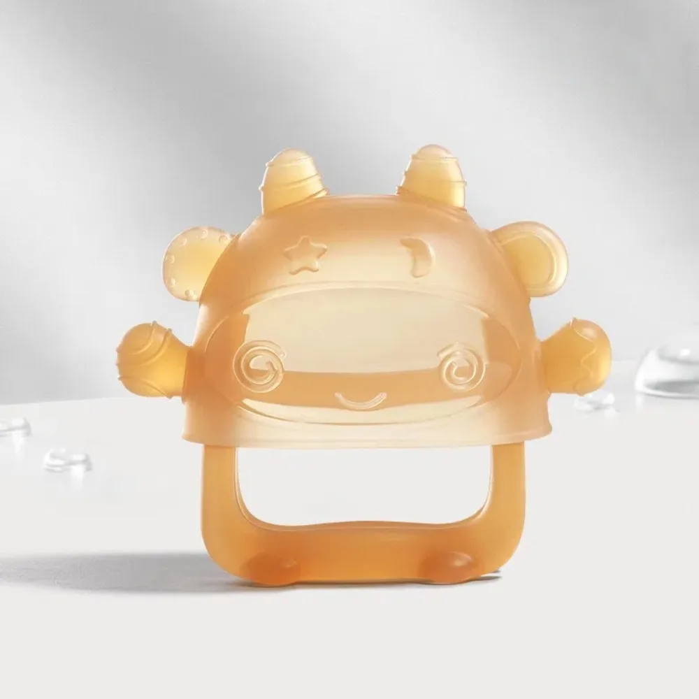 Cute Silicone Baby Teether Gloves Washable Anti-Eating Hand Teether Portable Soft Kids Teething Infant