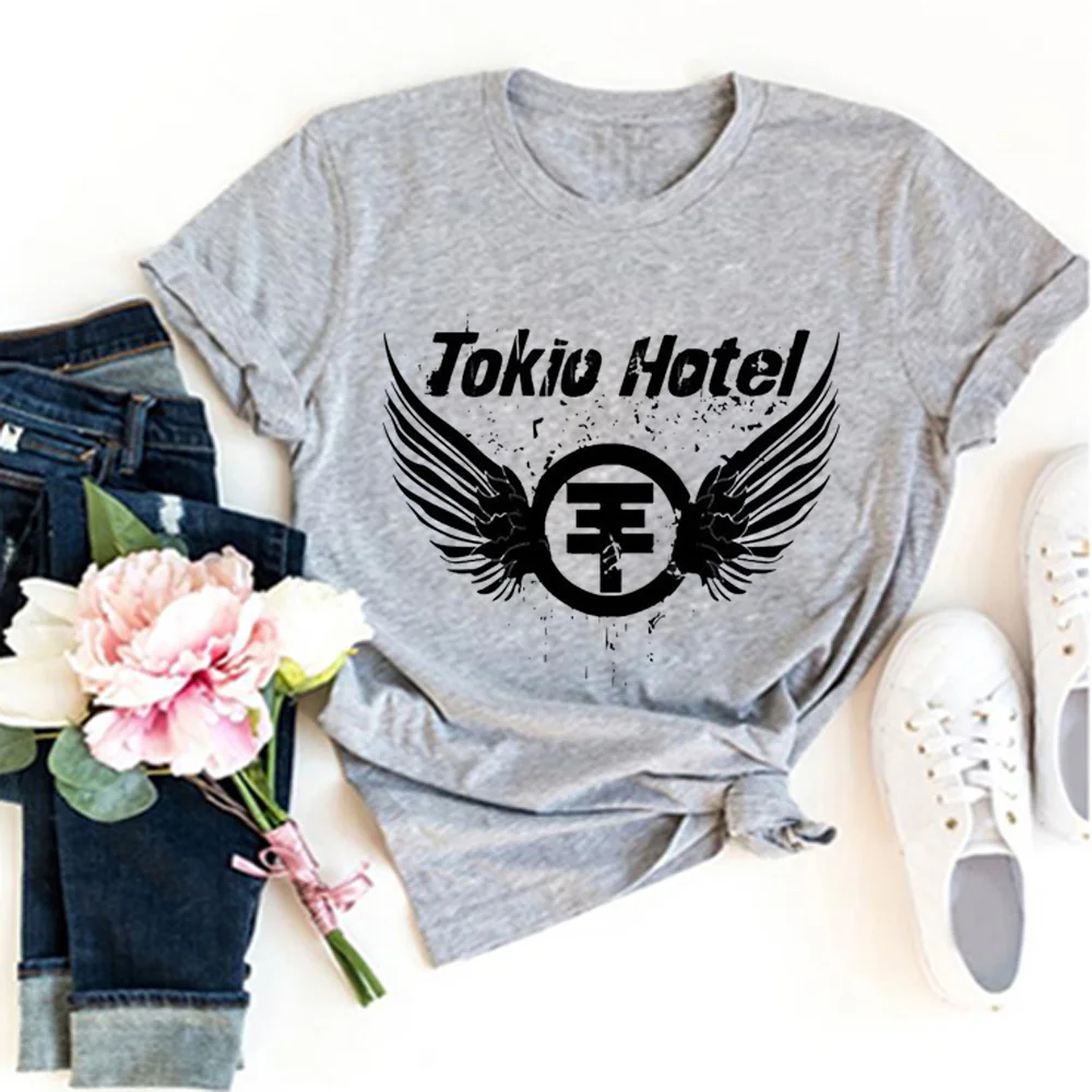 Tokio Hotel tshirt women harajuku top female graphic Japanese harajuku clothing