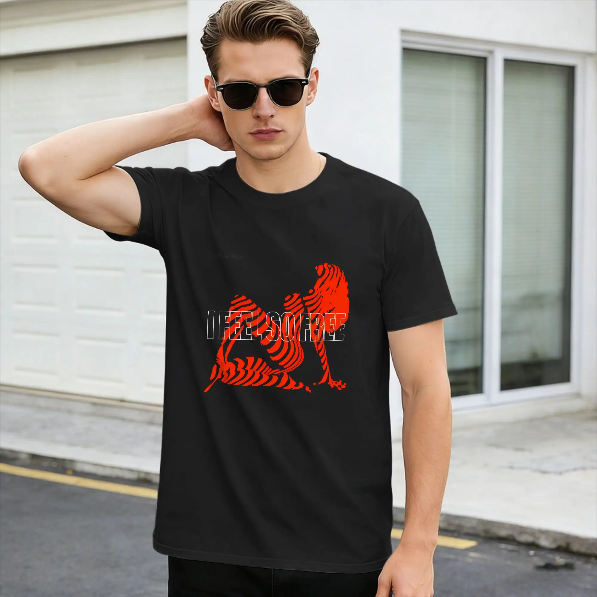 I Feel So Free Album 2026 M-MadonnaS T-Shirt Beach  Hippie T-Shirts Cotton O Neck Plus Size Top Tees Short Sleeves Classic Tops,