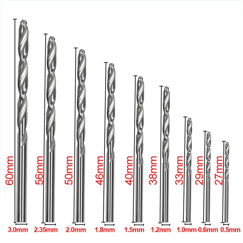 1-25PCS HSS Cultural Toys Drilling Drill Straight/round Handle Twists Drill High Speed Steel Titanium Plated Twists Bit