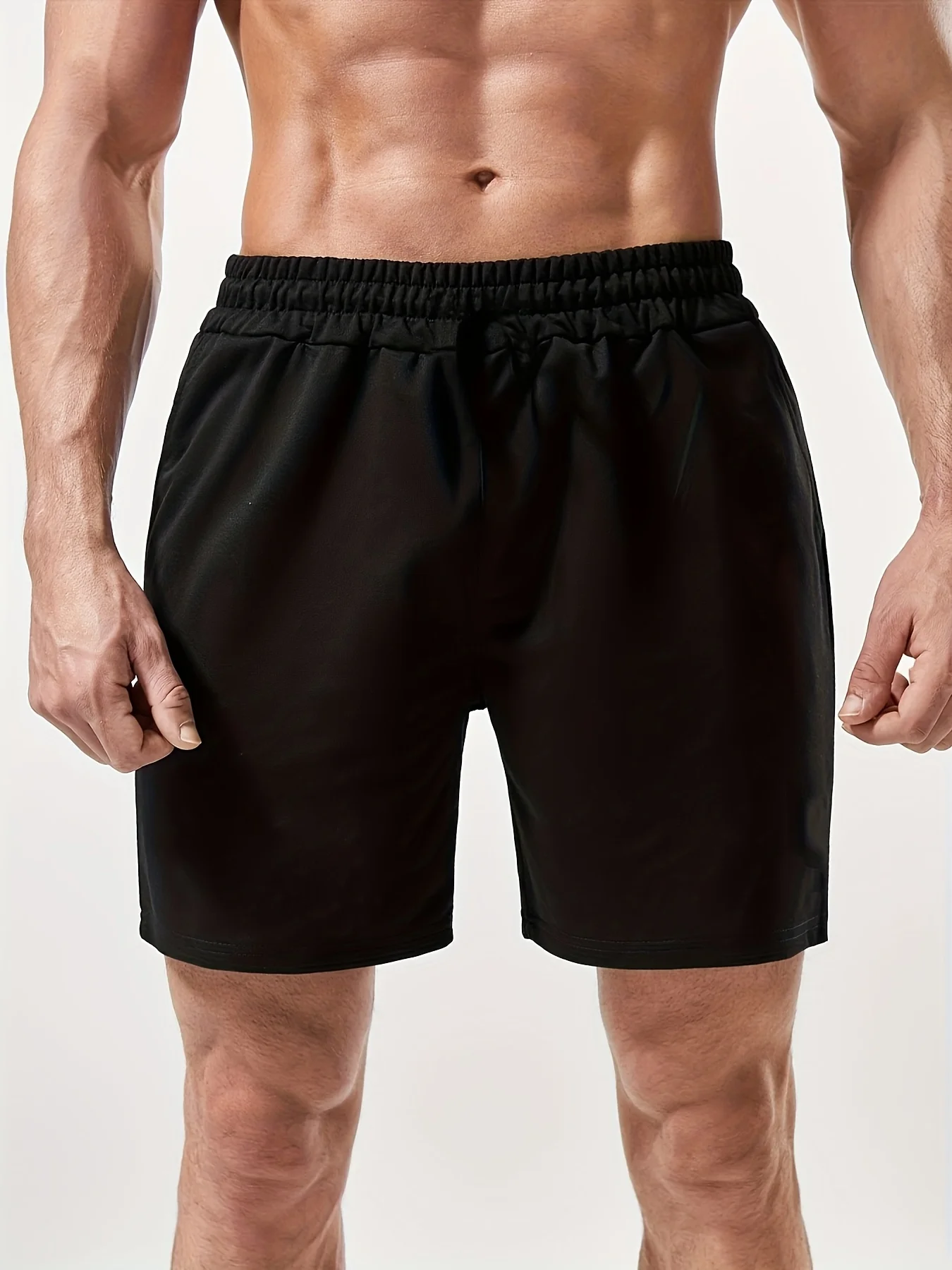 กางเกงขาสั้นลำลองผู้ชาย 3 ชิ้น แห้งเร็ว สวมใส่สบาย พร้อมเชือกผูกเอวแบบยืดหยุ่น