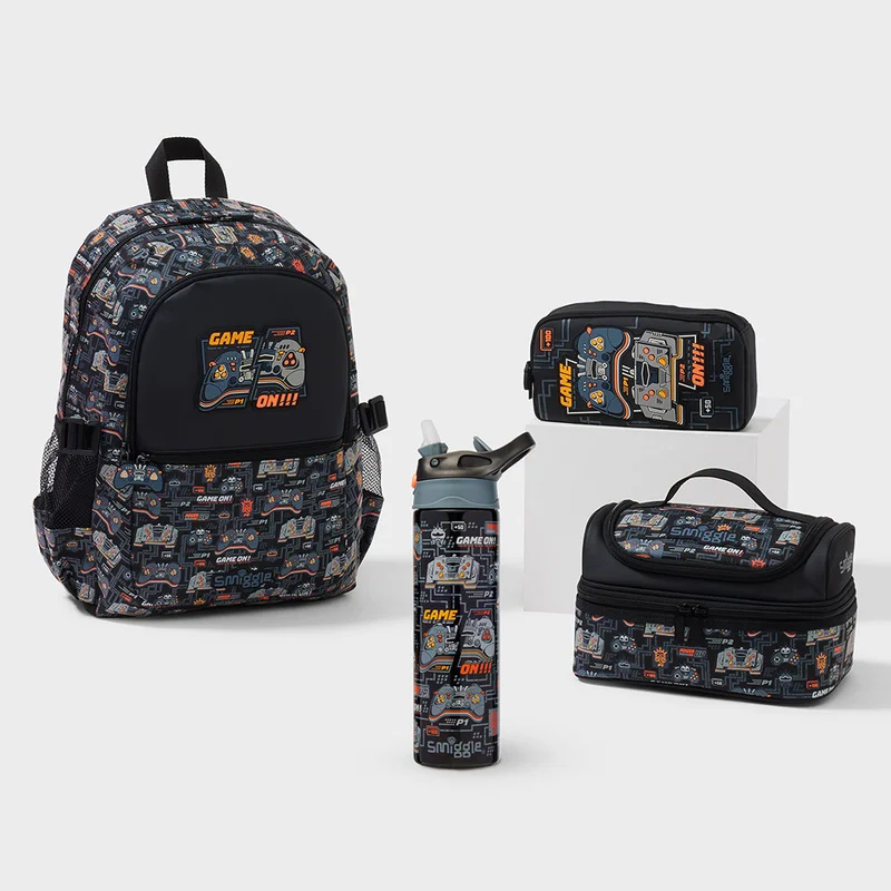 

Australian Smiggle backpack set pencil case meal bag water cup boys elementary school students large size birthday gift cool
