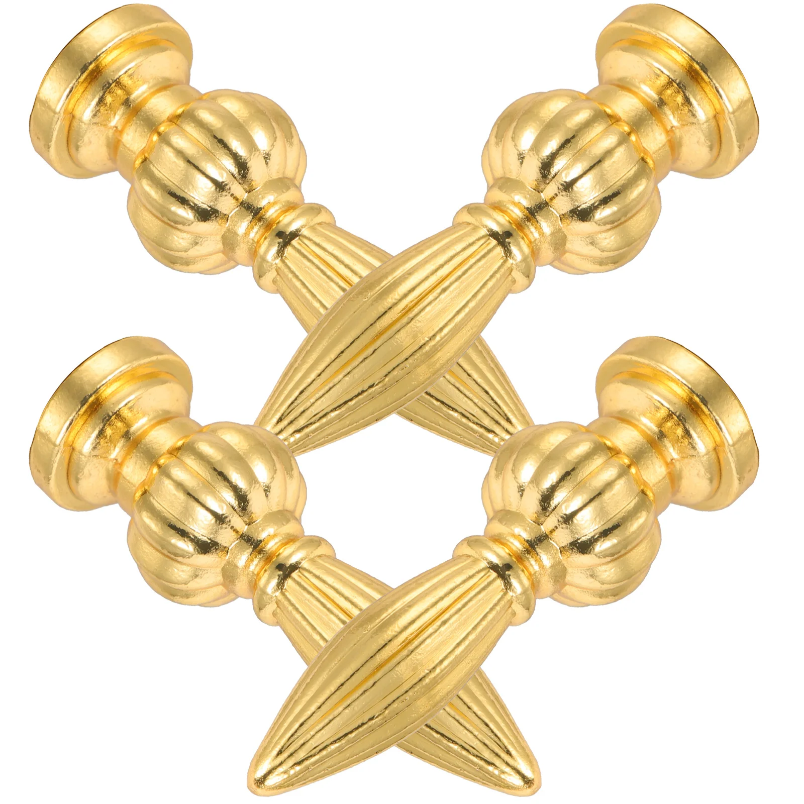 

4 Pcs Golden Lamp Cap Decoration Wall Light Shades Lampshade Parts Bulb Finial Finials Bed Post Zinc Alloy
