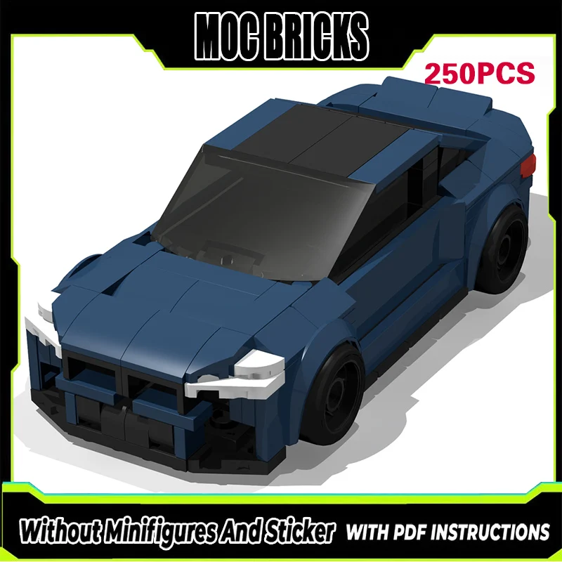 

Speed Racing Car Model MOC Building Bricks Dark Blue M2 Sports Car Modular Technology Gifts Holiday Assemble Children Toys Suit