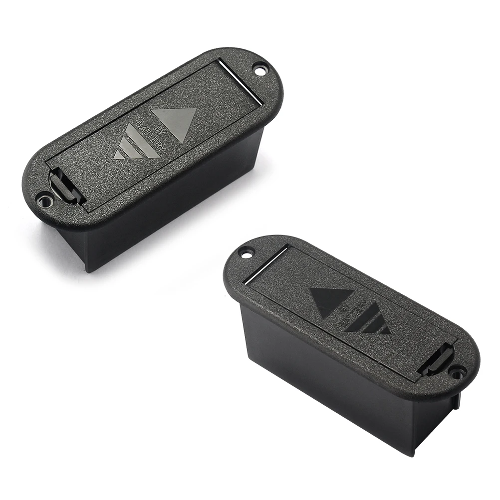 

9V Box for Guitar Bass Black Durable Plastic Case Holder Pickup Storage Container Long Life Accessories