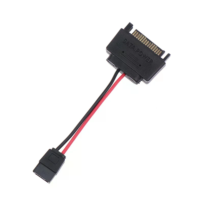 

Кабель-адаптер питания Slimline SATA 15-контактный (штекер) на SATA 6-контактный (гнездо), 20AWG, для ноутбуков и оптических приводов, 1 шт.
