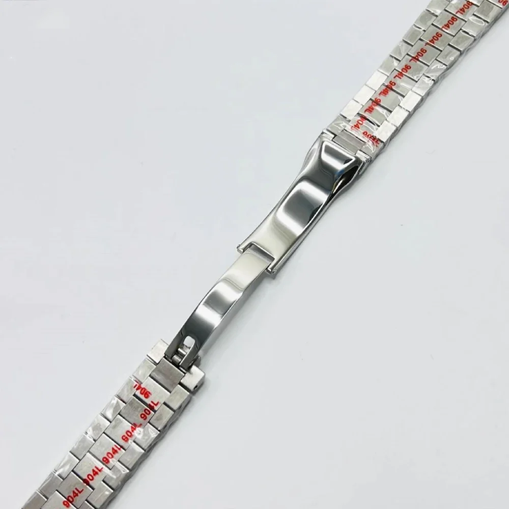 Pasek ze stali nierdzewnej 904L do zegarka Sub Log NH34 NH35, szerokość 20 mm, srebrny, solidna bransoleta prezesa z zapięciem.