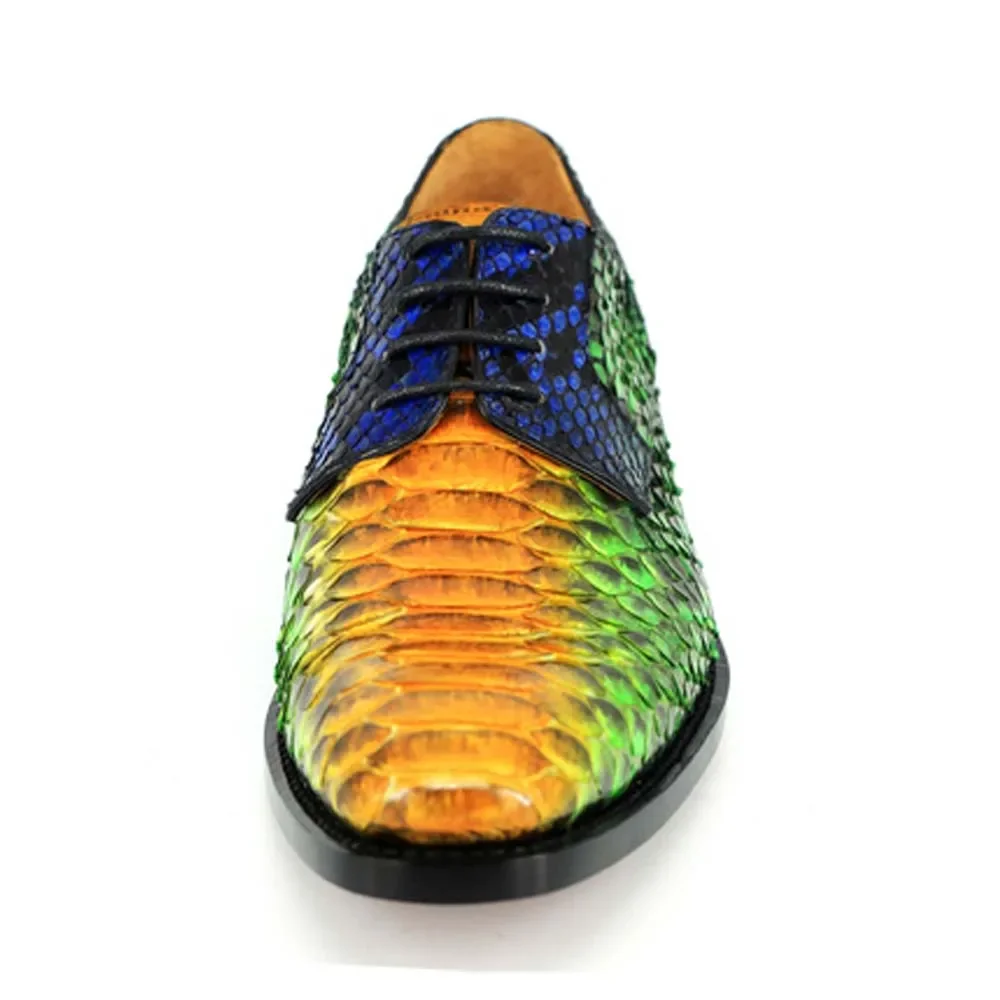 hulangzhishi Python skin   Pure manual shoes  Color matching  shoes  factory men fromal shoes