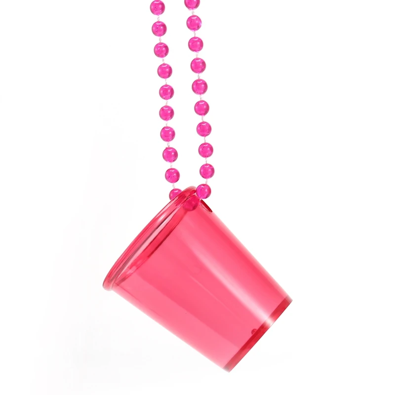 Forniture per feste di addio al nubilato 12 pezzi di plastica trasparente con catena di perline collana di perline per feste bicchiere da vino