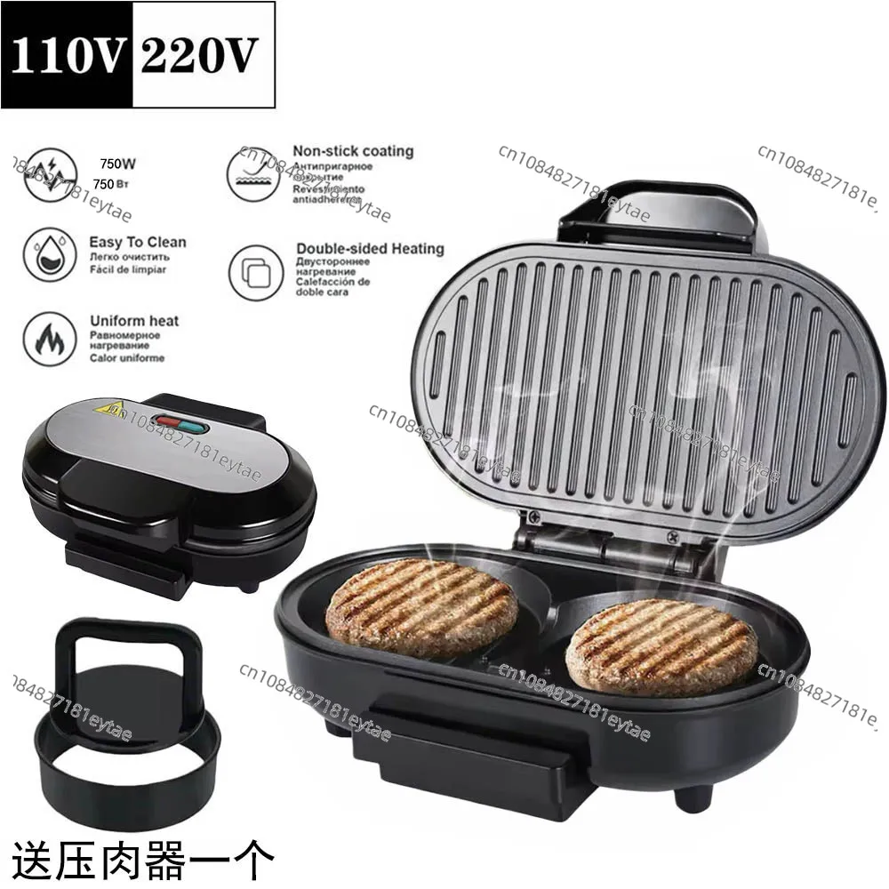 European standard electric hamburger, double head breakfast machine household omelette heating press