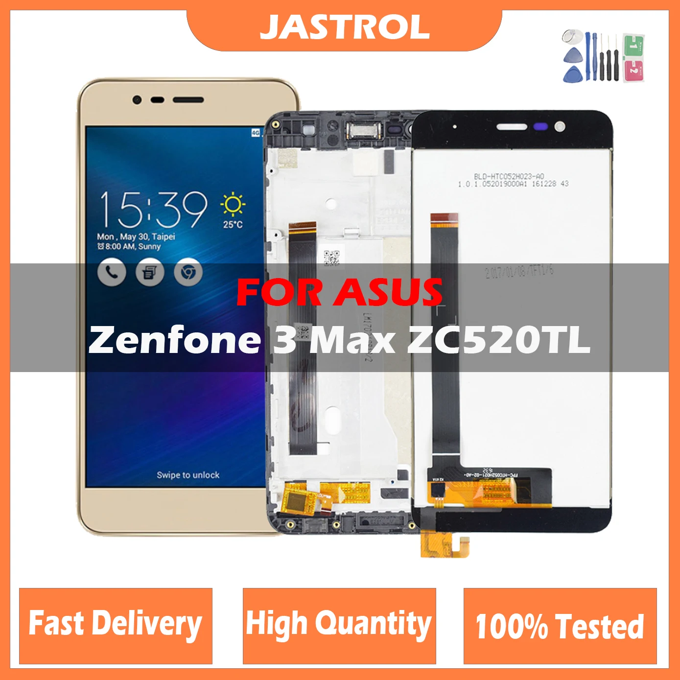 

5.2'' LCD Display For Asus Zenfone 3 Max ZC520TL Display LCD Touch Screen Digitizer Assembly X008D ZC520TL LCD With Frame