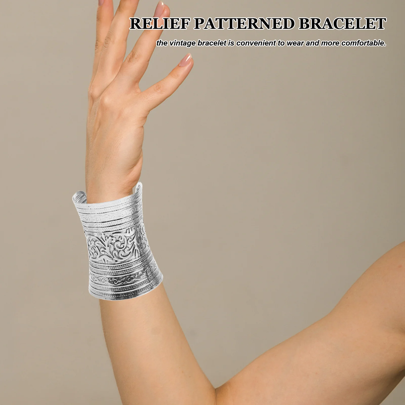 

2pcs Vintage Bracelet For Women Metal Hollow Open Bangle Adjustable Arm Cuff Wrist Jewelry Aesthetic Bracelets Girls Trendy