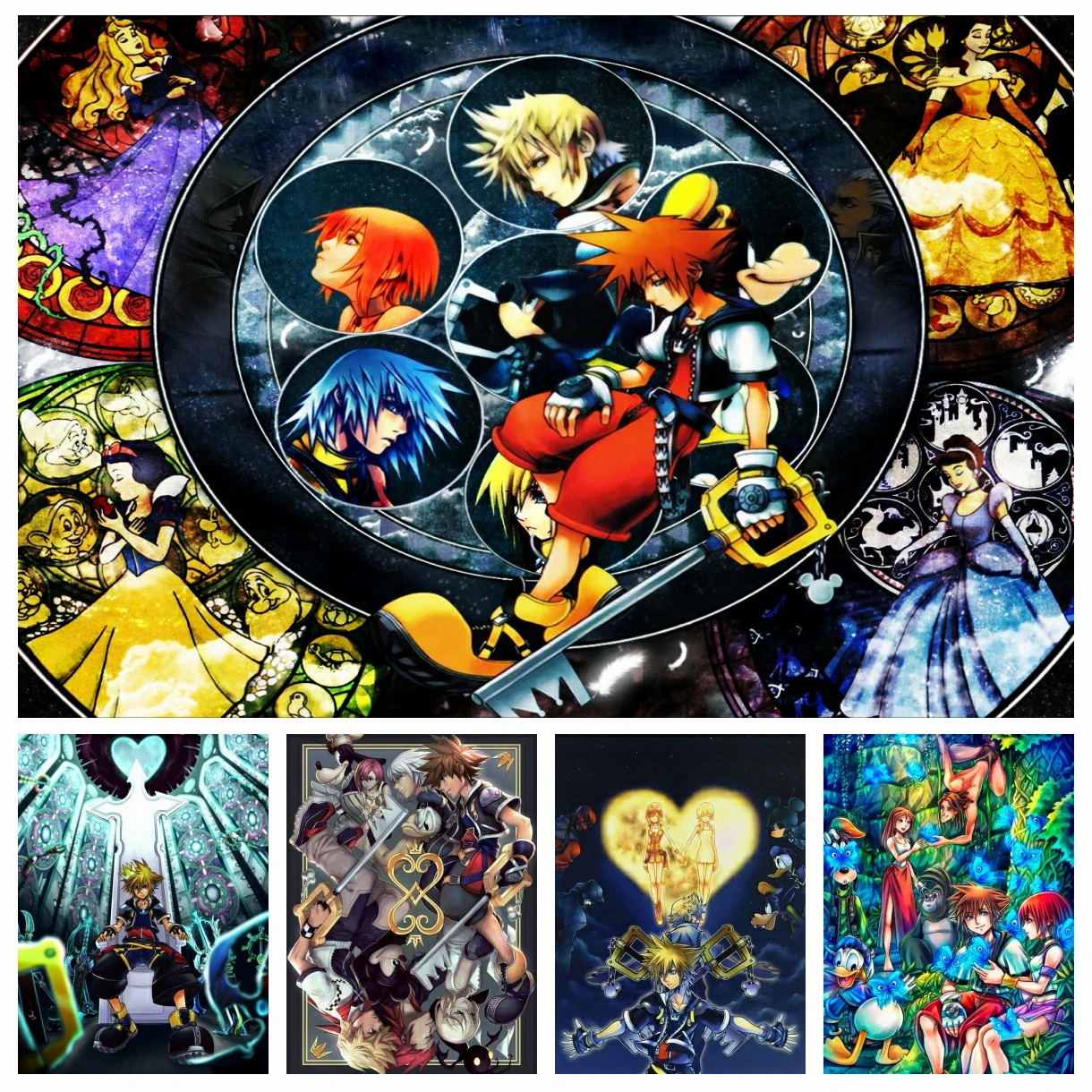 

5D DIY Diamond Painting Disney Game Kingdom Hearts Cross Stitch Embroidery Needlework Hobby Art Mosaic Child's Birthday Gift