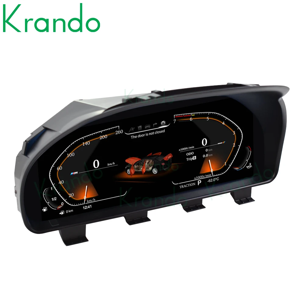 Krando Linux Digital Instrument Cluster For 5 Series F10 F11 F18 2009 - 2019 Dashboard Panel LCD Speedmeter Screen Cockpits