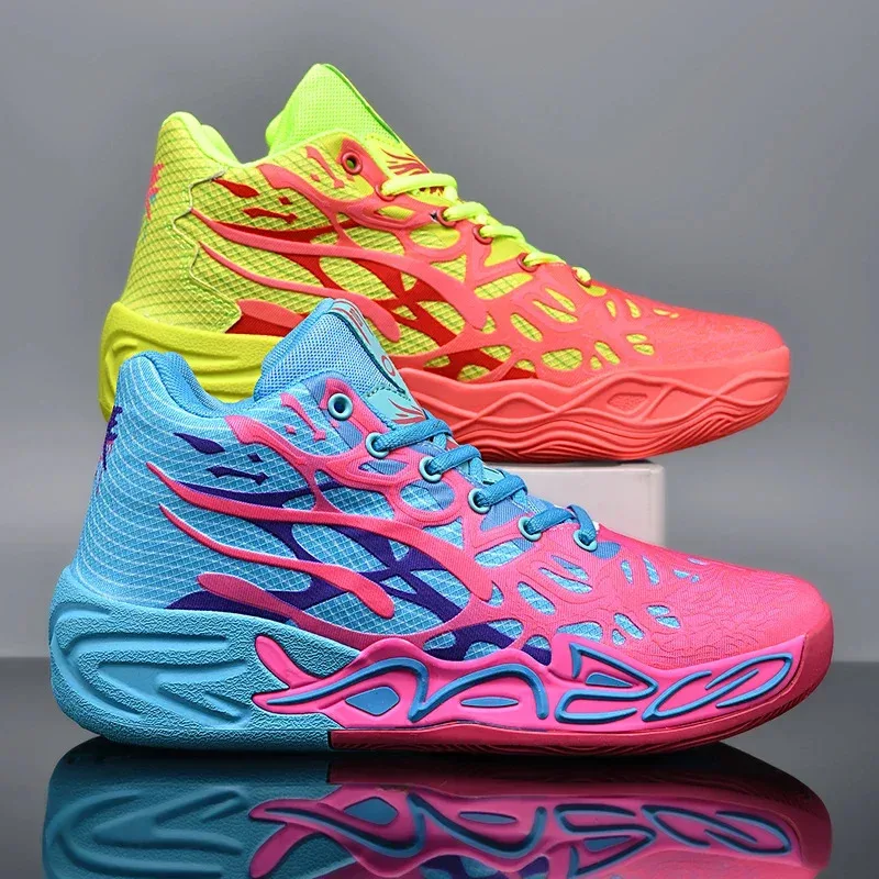 

Basketball For Summer 2025, New Men'S Casual , Trendy Shoes, High-Top Mesh Breathable Sports Sneakers